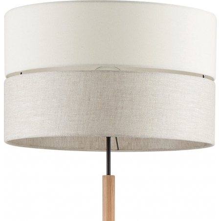 Stylowa Lampa podłogowa z abażurem Eco 50cm szaro-beżowa TK Lighting do salonu i sypialni