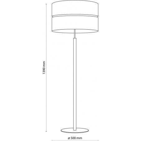 Lampa podłogowa z abażurem Eco 50cm szaro-beżowa TK Lighting