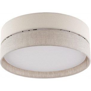 Eco 45cm grey&amp;beige round ceiling lamp with lampshade TK Lighting