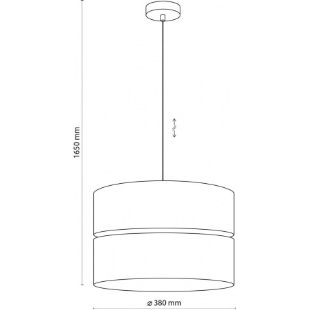 Lampa wisząca z abażurem Eco 38cm szaro-beżowa TK Lighting