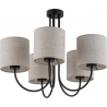 Torens V 60cm grey&amp;beige&amp;black chandelier with shades TK Lighting