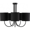 Torens V 60cm black chandelier with shades TK Lighting