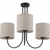 Torens III 57cm grey&amp;beige&amp;black chandelier with shades TK Lighting