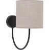 Torens gray&amp;beige&amp;black wall lamp with lampshade TK Lighting