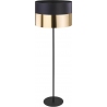 Stylowa Lampa podłogowa glamour z abażurem Londyn 50cm czarno-złota TK Lighting do salonu i sypialni