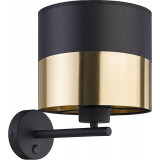 Kinkiet glamour z włącznikiem Londyn czarno-złoty TK Lighting
