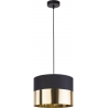 Lampa wisząca glamour z abażurem Londyn 20cm czarno-złota TK Lighting