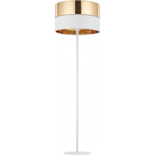 Hilton gold&amp;white floor lamp with shade TK Lighting