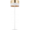 Stylowa Lampa podłogowa z abażurem Hilton złoty/biały TK Lighting do salonu i sypialni
