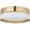 Hilton 45cm white &amp;gold glamour ceiling lamp with shade TK Lighting