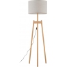 Stylowa Lampa podłogowa trójnóg z abażurem Perez 50cm szaro-beżowa TK Lighting do salonu i sypialni
