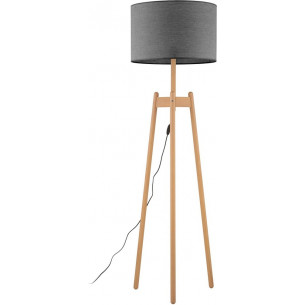 Perez 50cm graphite tripod floor lamp with shade TK Lighting