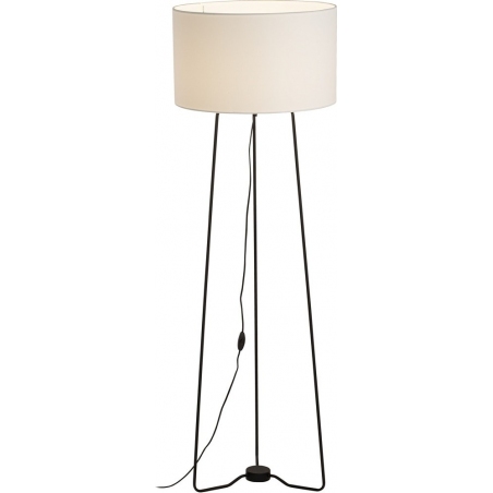 Stylowa Lampa podłogowa z abażurem Tampa biało-czarna TK Lighting do salonu i sypialni