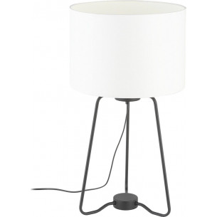 Tampa white&amp;black table lamp with lampshade TK Lighting