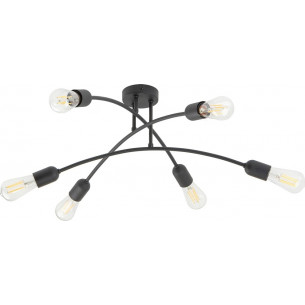 Helix 62cm black loft "stick" 6-light ceiling lamp TK Lighting