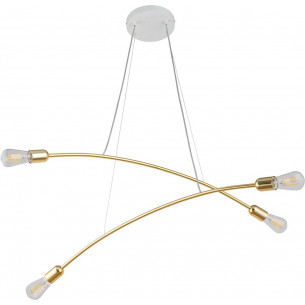 Helix 90cm glossy gold glamour "stick" 4-light pendant lamp TK Lighting