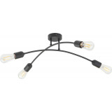 Helix 62cm black 4-light "stick" loft ceiling lamp TK Lighting