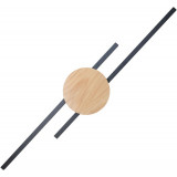 Java II LED 86cm black&amp;wood decorative wall lamp TK Lighting