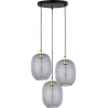 Delta 52cm graphite triple glass pendant lamp TK Lighting