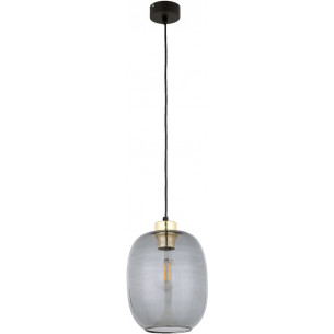 Lampa wisząca szklana Delta 20cm grafitowa TK Lighting