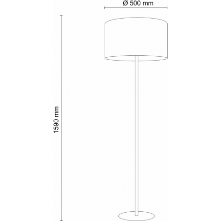 Stylowa Lampa podłogowa z abażurem Earth 50cm szaro-grafitowa TK Lighting do salonu i sypialni