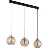 Devi III 81cm amber glass decorative pendant lamp on a strip TK Lighting