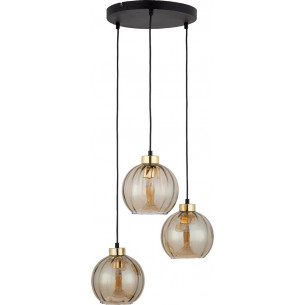 Devi III 37cm amber glass decorative pendant lamp TK Lighting