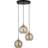 Devi III 37cm amber glass decorative pendant lamp TK Lighting