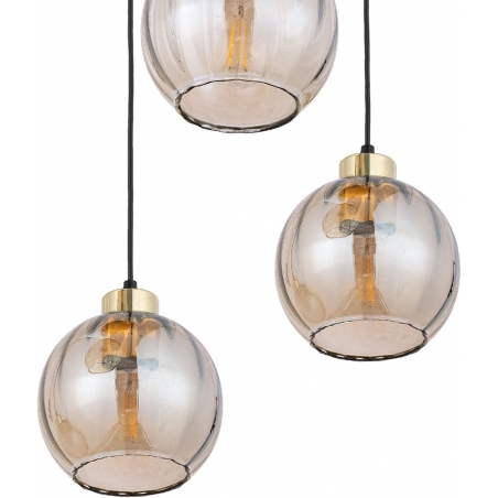 Lampa wisząca szklana dekoracyjna Devi III 37cm bursztynowa TK Lighting