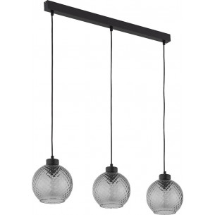 Lampa wisząca szklane kule na listwie Devon III 82cm grafitowa TK Lighting