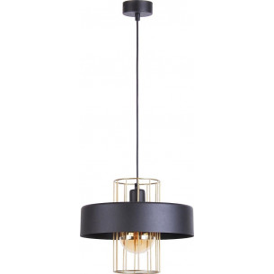 Cintia 29cm black&amp;gold wire pendant lamp TK Lighting