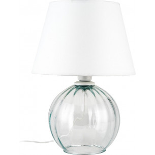 Aurea white&amp;transparent glass table lamp with lampshade TK Lighting