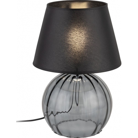 Lampa stołowa szklana z abażurem Aurea czarny/grafitowy TK Lighting