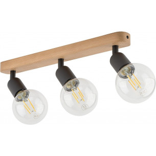 Simply wood black triple wooden spotlight TK Lighting