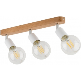 Reflektor drewniany potrójny Simply Wood biały TK Lighting