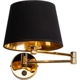 Kinkiet na wysięgniku z włącznikiem Glory czarno-złoty TK Lighting
