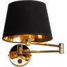 Glory black&amp;gold swing arm wall lamp with switch TK Lighting