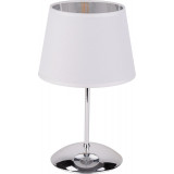 Lampka nocna z abażurem Glory biało-srebrna TK Lighting