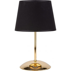 Glory black&amp;gold bedside lamp with shade TK Lighting