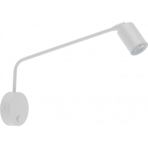 Logan white swing arm wall lamp with switch TK Lighting