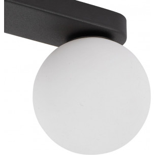 Mini 28cm white&amp;black ceiling lamp with 2 glass spheres TK Lighting 2