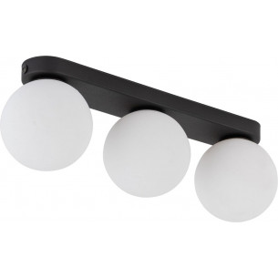 Mini 37cm white&amp;black ceiling lamp with 3 glass spheres TK Lighting