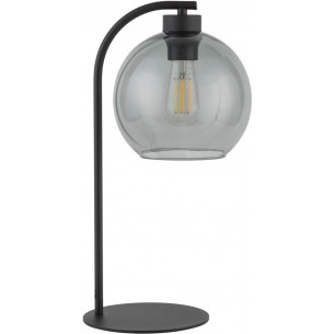 Cubus in graphite&amp;black glass sphere table lamp TK Lighting