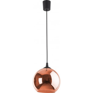 Lampa wisząca szklana kula Cubus 25cm miedziana TK Lighting