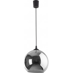 Cubus 30cm graphite mirror glass ball pendant lamp TK Lighting