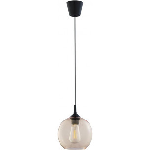 Lampa wisząca szklana kula Cubus 18cm bursztynowa TK Lighting