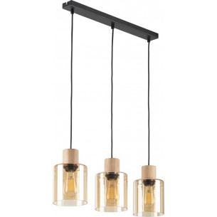 Orson III 60cm amber glass pendant lamp on rail TK Lighting