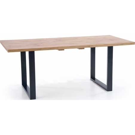 Venom 160x90 votan oak&amp;black extending industrial dining table Halmar