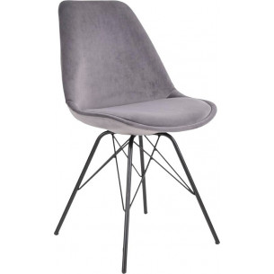 Oslo grey velvet chair Intesi