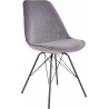 Oslo grey velvet chair Intesi